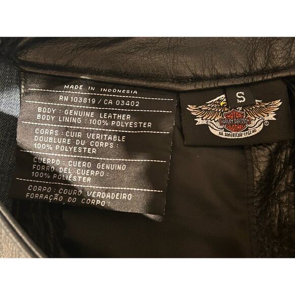 Harley Davidson Leather Chaps Men’s Sz Small Black 98091-06vm 3/2010 Motorcycle - Picture 3 of 7